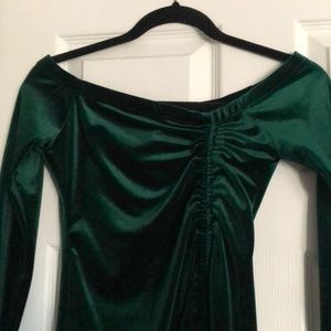 Velvet green dress
